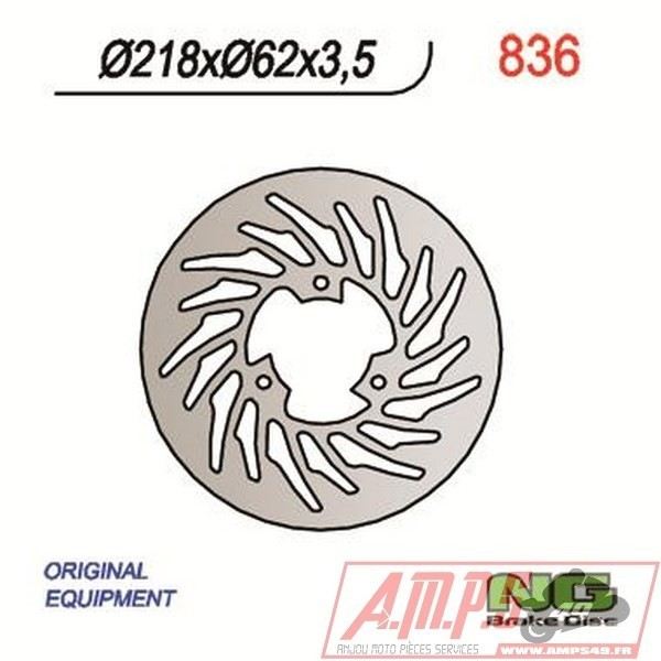 Disque de frein NG BRAKES fixe - 836