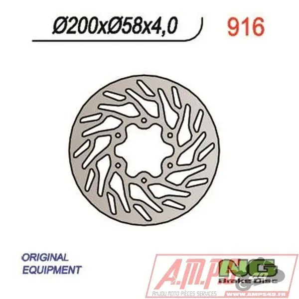 Disque de frein NG BRAKE DISC fixe - 916