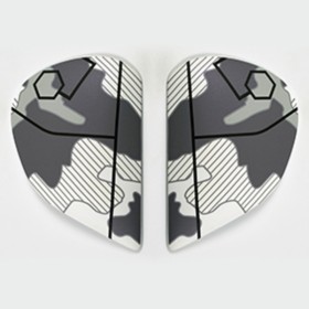 Plaques pivot ARAI Super AdSis J (LRS) Command White pour casque Rebel