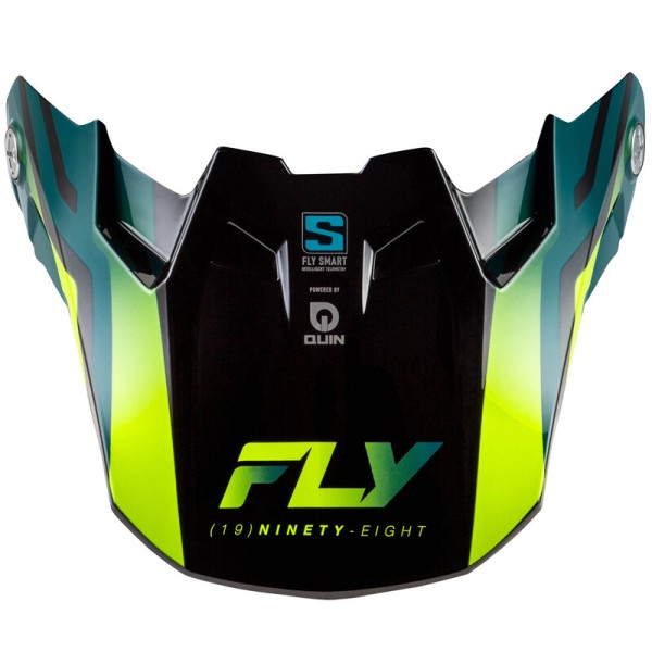 Visière FLY RACING Formula S Carbon Byte - Black Carbon/Teal/Lime