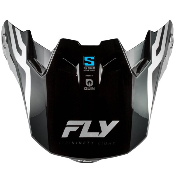 Visière FLY RACING Formula S Carbon Byte - Black Carbon/gris/argent