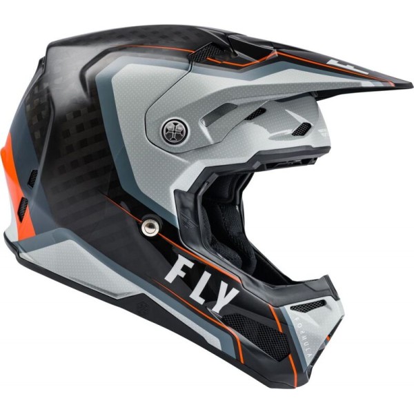 Casque FLY RACING Formula Carbon Axon Noir/Gris/Orange L