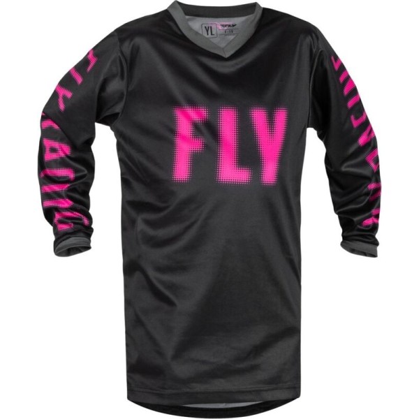 Maillot enfant FLY RACING F-16 - Noir/Rose
