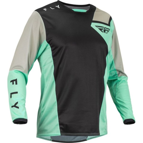 Maillot FLY RACING Kinetic Jet Noir/Mint/Gris S