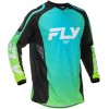 Maillot FLY RACING F-16 - Aqua/noir/blanc
