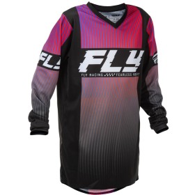 Maillot enfant FLY RACING F-16 - noir/rouge/violet