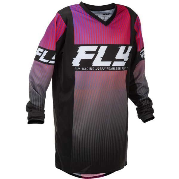 Maillot enfant FLY RACING F-16 - noir/rouge/violet