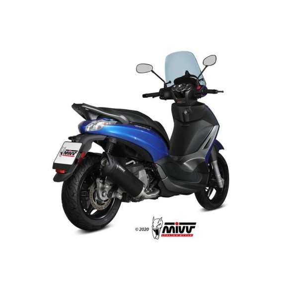 Silencieux MIVV Mover Steel Black/inox - Piaggio Beverly 350