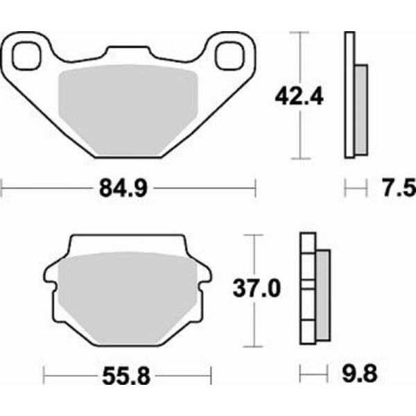 Plaquettes de frein BRAKING Off-Road métal fritté - 669CM44