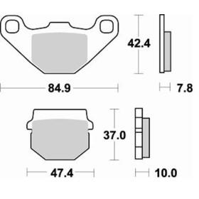 Plaquettes de frein BRAKING Off-Road métal fritté - 702CM44