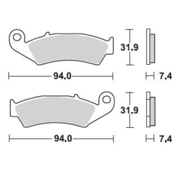 Plaquettes de frein BRAKING Off-Road métal fritté - 700CM44