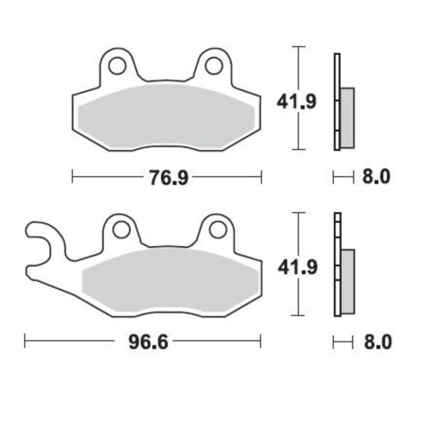 Plaquettes de frein BRAKING Off-Road métal fritté - 696CM44