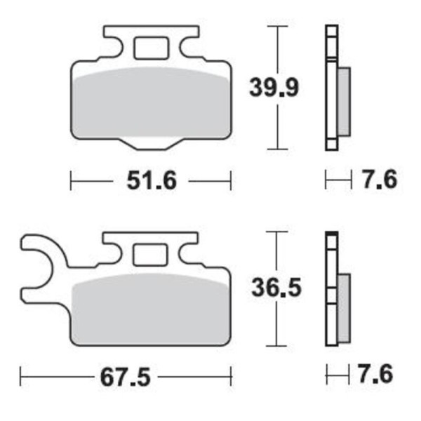 Plaquettes de frein BRAKING Off-Road métal fritté - 894CM44