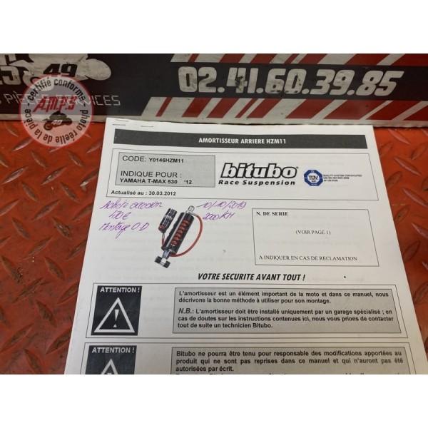 Amortisseur arrière BITUBO avec notice 
