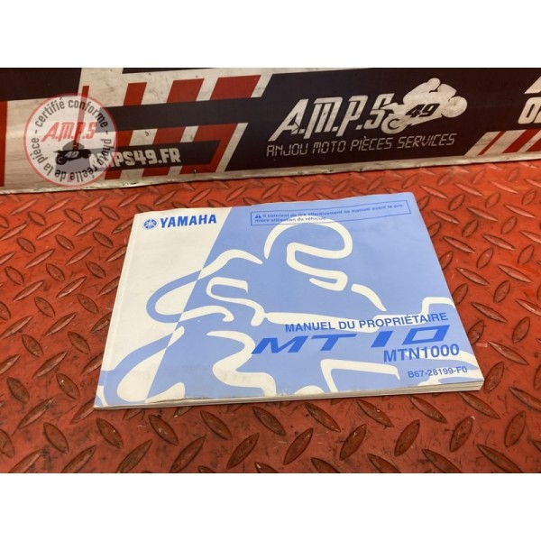Manuel d utilisateur Yamaha 1000 MT10 2016 à 2020 