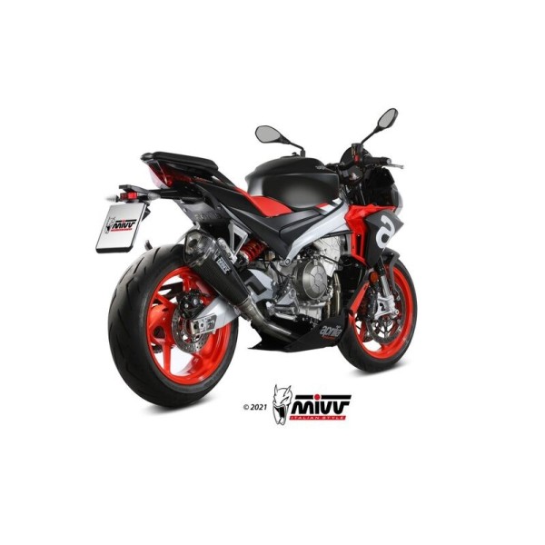 Ligne complète MIVV Delta Race Evo titane/carbone - Aprilia Tuono 660