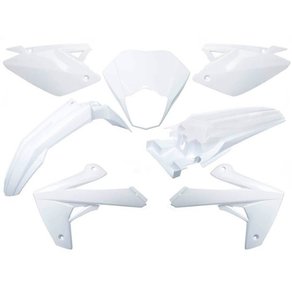 Kit plastique O PARTS blanc brillant - Rieju MRT/MRT Pro 50 (09-21)