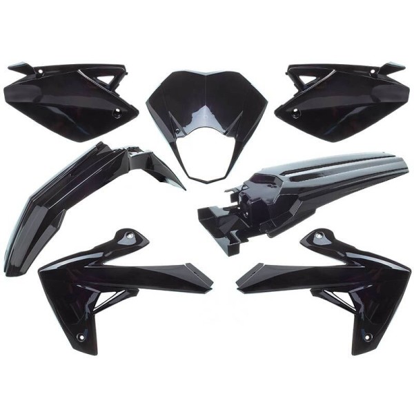 Kit plastique O PARTS noir brillant - Rieju MRT/MRT Pro 50 (09-21)