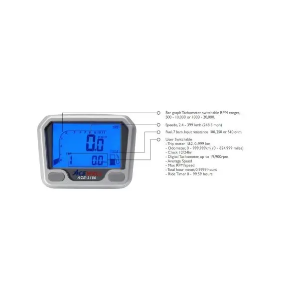 COMPTEUR DIGITAL ACEWELL MODELE 3150 SILVER