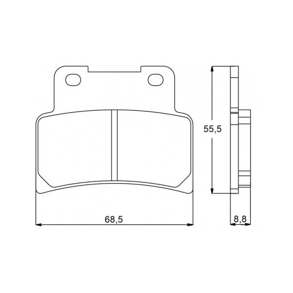 Plaquette De Frein avant (ou arrière suivant modèle) Accossato AGPA101 (dimensio 