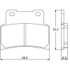 Plaquette De Frein avant (ou arrière suivant modèle) Accossato AGPA101 (dimensio 