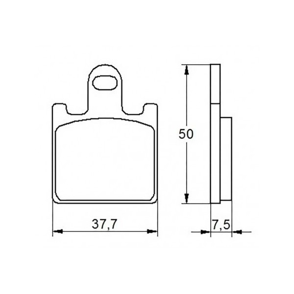 Plaquette De Frein avant (ou arrière suivant modèle) Accossato AGPA107 (dimensio 