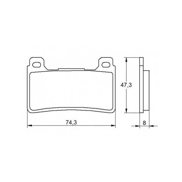 Plaquette De Frein avant (ou arrière suivant modèle) Accossato AGPA108 (dimensio 