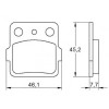 Plaquette De Frein avant (ou arrière suivant modèle) Accossato AGPA111 (dimensio 