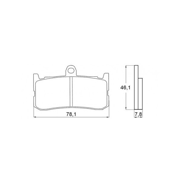 Plaquette De Frein avant (ou arrière suivant modèle) Accossato AGPA138 (dimensio 