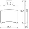 Plaquette De Frein avant (ou arrière suivant modèle) Accossato AGPA13 (dimension 