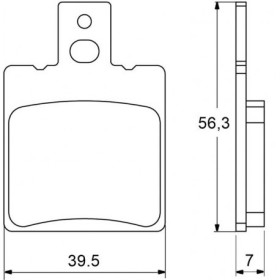 Plaquette De Frein avant (ou arrière suivant modèle) Accossato AGPA31 (dimension