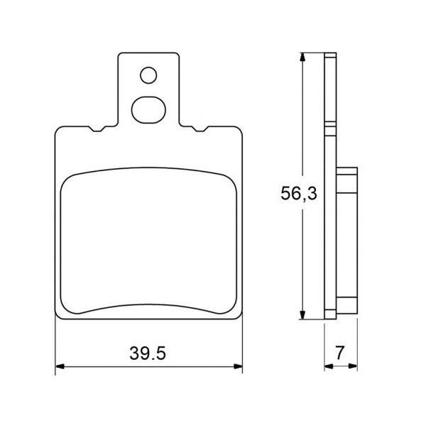 Plaquette De Frein avant (ou arrière suivant modèle) Accossato AGPA31 (dimension 