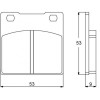 Plaquette De Frein avant (ou arrière suivant modèle) Accossato AGPA53 (dimension 