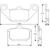 Plaquette De Frein avant (ou arrière suivant modèle) Accossato AGPA74 (dimension 