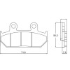 Plaquette De Frein arrière (ou avant suivant modèle) Accossato AGPA109 (dimensio 