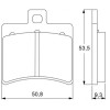 Plaquette De Frein arrière (ou avant suivant modèle) Accossato AGPP31 (dimension 