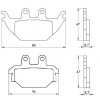Plaquette De Frein avant (ou arrière suivant modèle) Accossato AGPA173 (dimensio 
