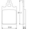 Plaquette De Frein avant (ou arrière suivant modèle) Accossato AGPA27 (dimension 
