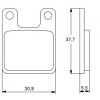 Plaquette De Frein avant (ou arrière suivant modèle) Accossato AGPA34 (dimension 