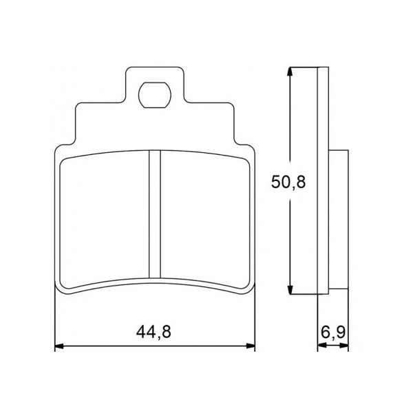 Plaquette De Frein avant (ou arrière suivant modèle) Accossato AGPA43 (dimension 