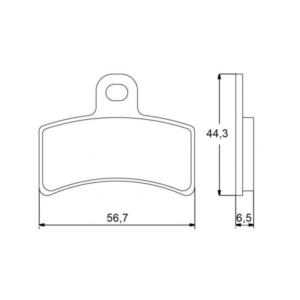 Plaquette De Frein avant (ou arrière suivant modèle) Accossato AGPA44 (dimension 