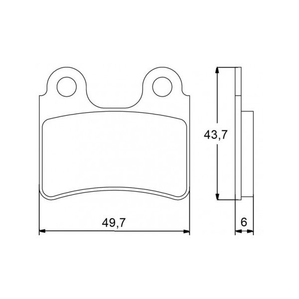 Plaquette De Frein avant (ou arrière suivant modèle) Accossato AGPA45 (dimension 