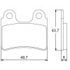 Plaquette De Frein avant (ou arrière suivant modèle) Accossato AGPA45 (dimension 