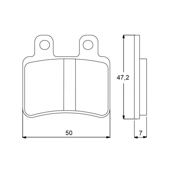 Plaquette De Frein avant (ou arrière suivant modèle) Accossato AGPA49 (dimension 