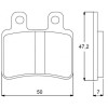 Plaquette De Frein avant (ou arrière suivant modèle) Accossato AGPA49 (dimension 