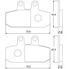 Plaquette De Frein avant (ou arrière suivant modèle) Accossato AGPA52 (dimension 