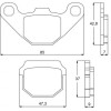 Plaquette De Frein avant (ou arrière suivant modèle) Accossato AGPA82 (dimension 