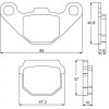 Plaquette De Frein avant (ou arrière suivant modèle) Accossato AGPA83 (dimension 