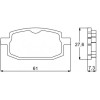 Plaquette De Frein avant (ou arrière suivant modèle) Accossato AGPA84 (dimension 