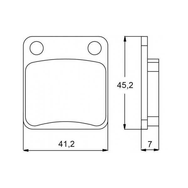 Plaquette De Frein avant (ou arrière suivant modèle) Accossato AGPA88 (dimension 